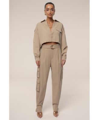 Women's Oasis Collared Crop Top