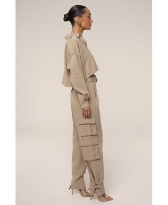 Women's Oasis Collared Crop Top