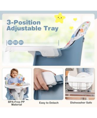 16-in-1 Baby High Chair w/ Activity Center Booster Seat Building Block Table