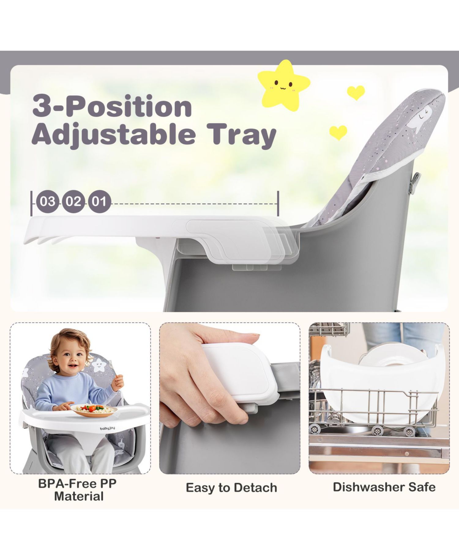 16-in-1 Baby High Chair w/ Activity Center Booster Seat Building Block Table