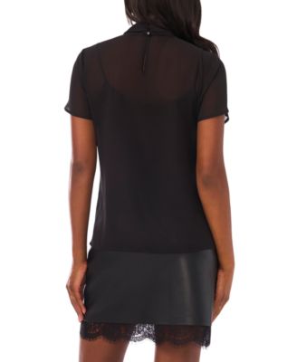 Women's Mock Neck Blouse