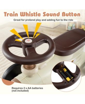 Ride on Toy with Steering Wheel and Train Whistle Sound Button