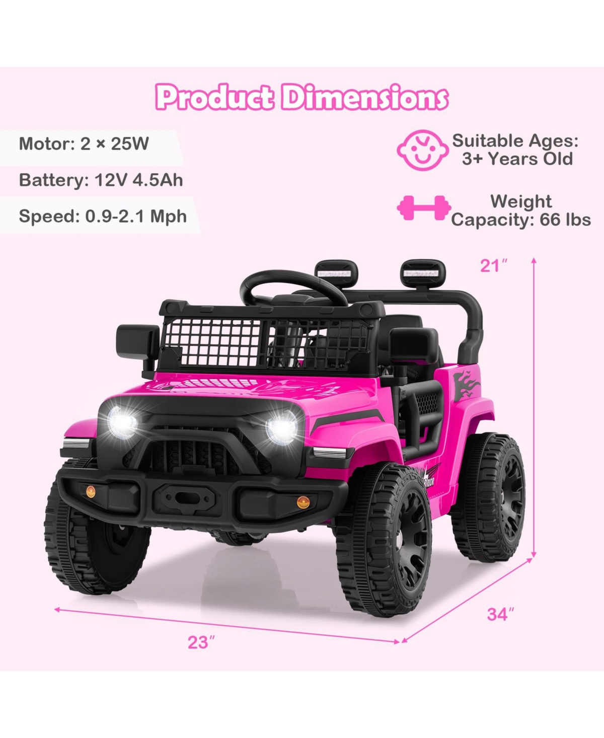 12V Kids Ride on Truck Car Battery Powered Electric Vehicle