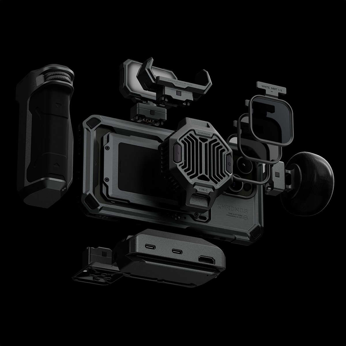 Tilta Tilta Khronos M Series Mount Lens Adapter for iPhone, Space Gray