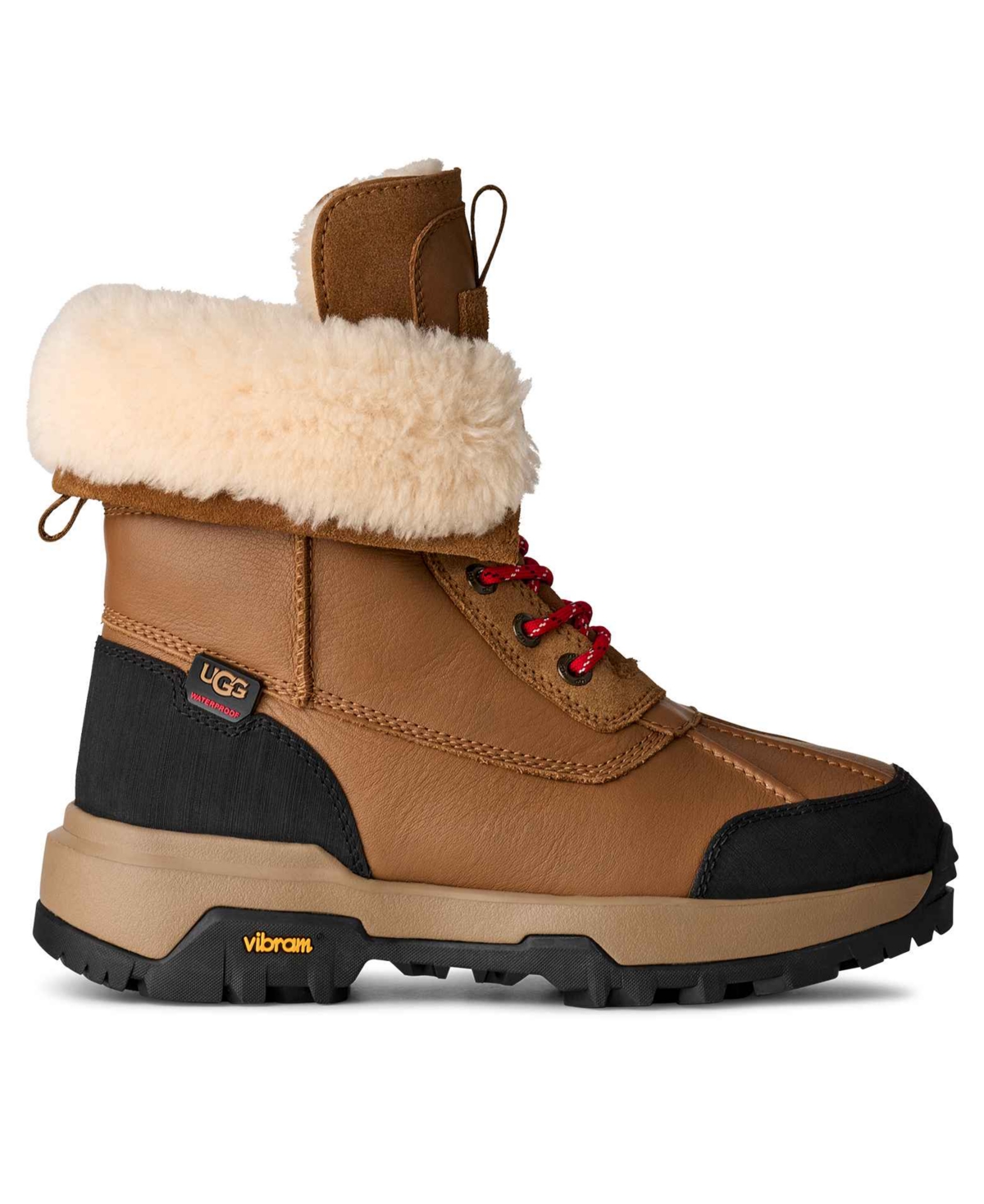 Ugg Round-toe Lace-up Boots In Brown