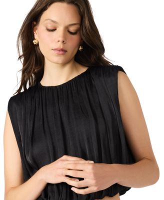 Women's Cherra Crewneck Bubble Hem Top