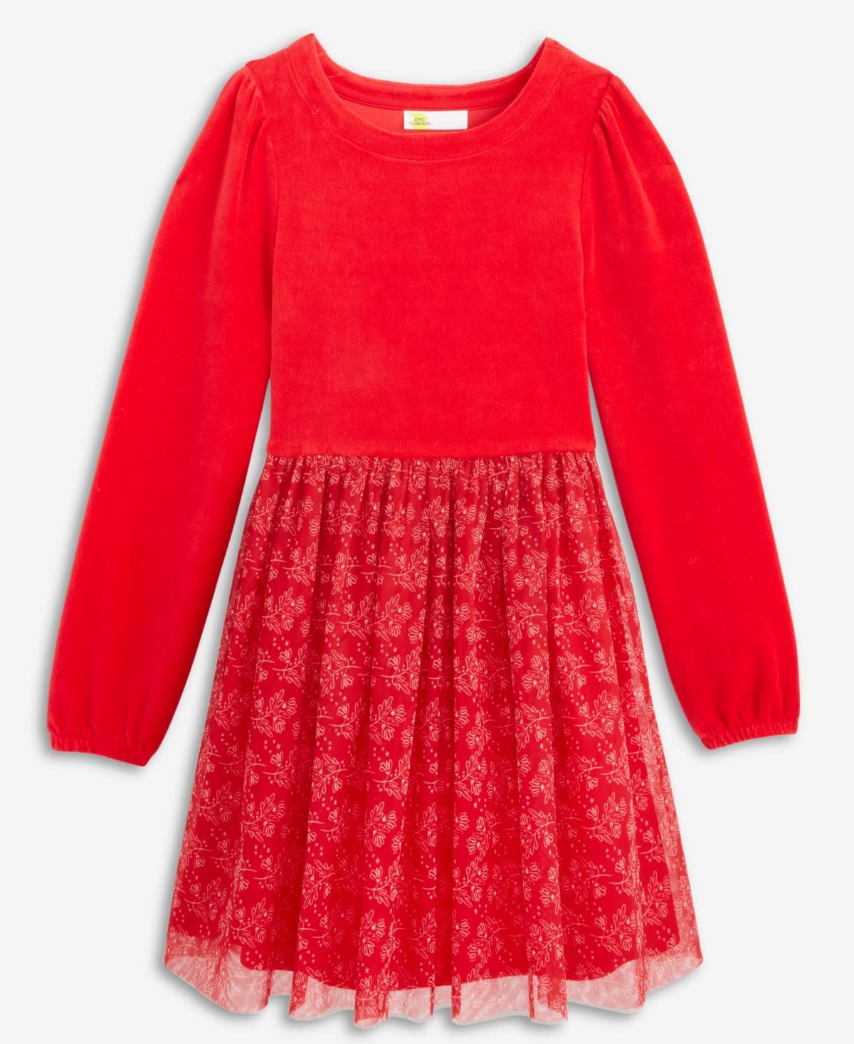 Epic Threads Girls 5-20 Printed Tulle Dress, Macy's Exclusive In Red