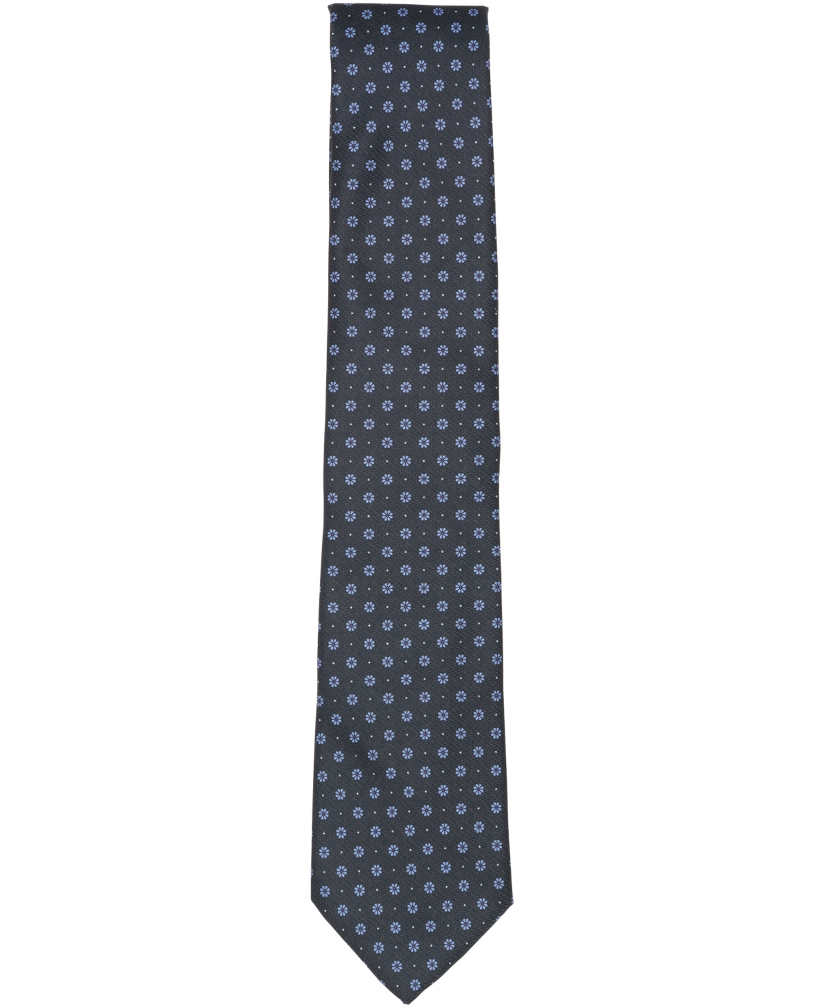 Club Room Men's Windham Floral Neat Pattern Tie, Macy's Exclusive In Black