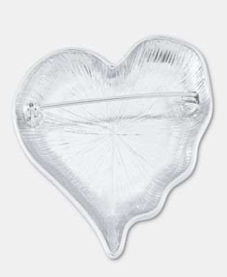 Imitation Pearl Textured Heart Pin