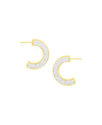 Crystal Stones Hoop Earrings