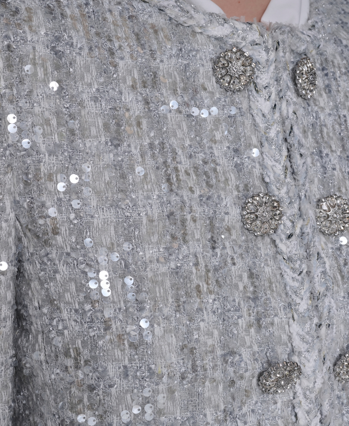 Karl Lagerfeld Paris Women's Novelty Button Front Jacket