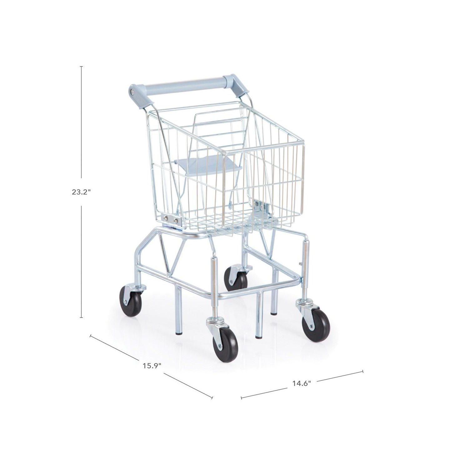 Детская игрушка Kaplan Early Learning Shop with Me Metal Rolling Grocery Cart, Ages 2+ — фото 6
