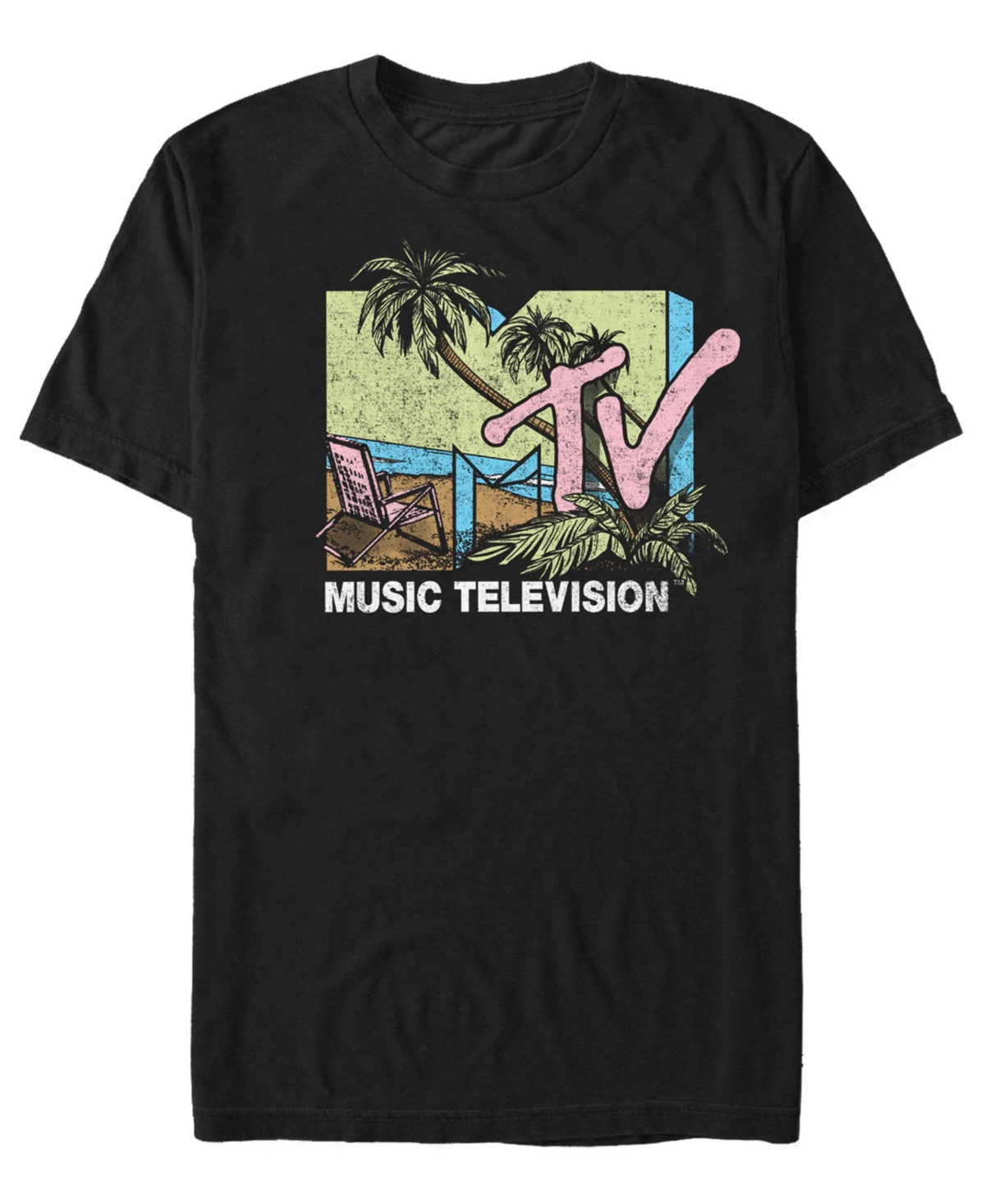 Fifth Sun Men's Mtv Crewneck Short Sleeve T-Shirt
