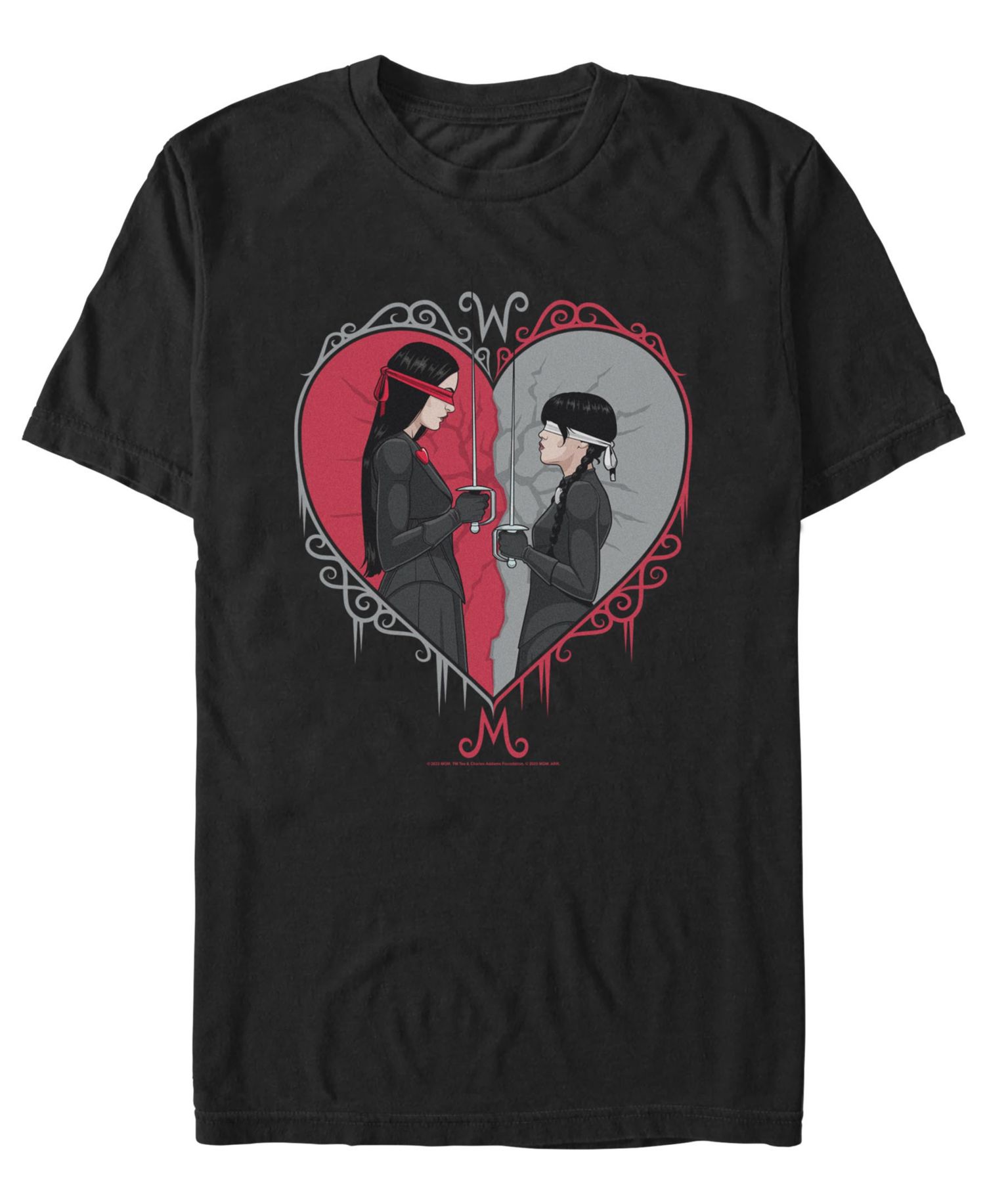 Men's Wednesday Addams Face to Face T-Shirt
