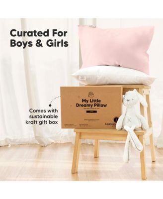 Jumbo Toddler Pillow with Pillowcase, 14X20 Soft Toddler Pillows for Sleeping, Kids Travel Pillow