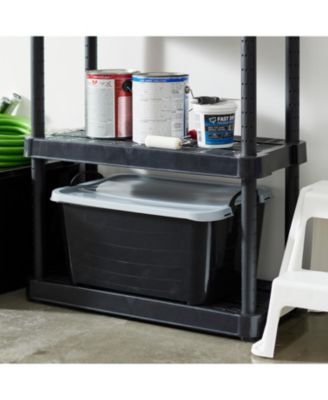 55 Quart Stackable Storage Bin, Heavy Duty Lidded Container, 6 Pack