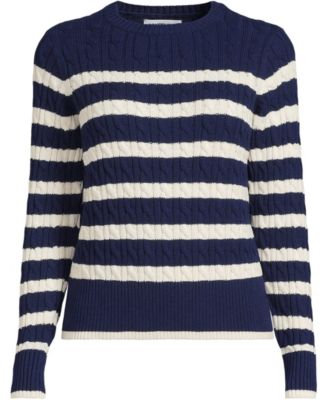 Women's Petite Drifter Modern Cable Crew Sweater