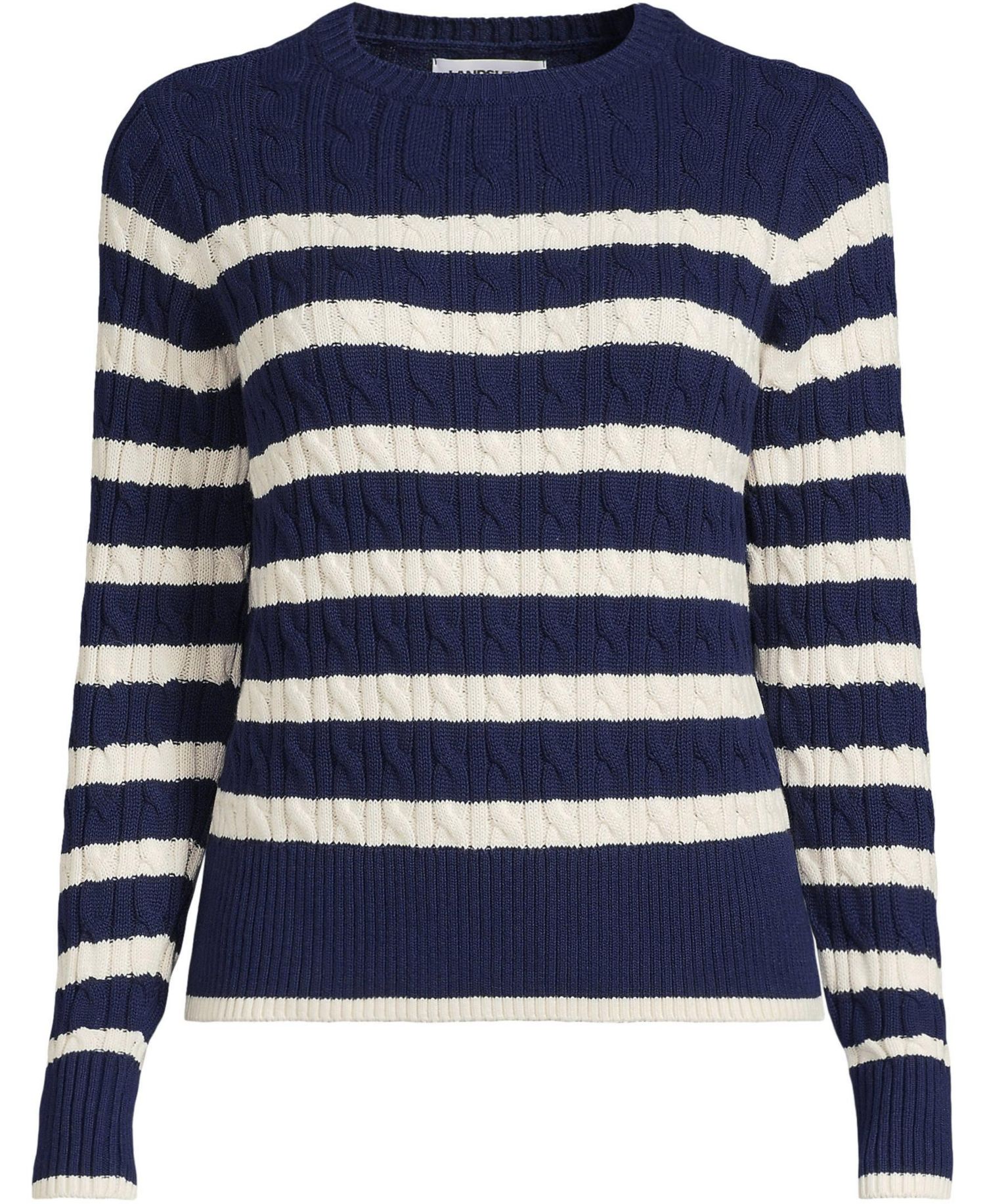 Women's Petite Drifter Modern Cable Crew Sweater