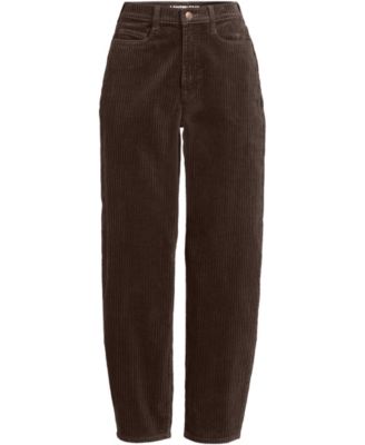Women's Corduroy High Rise Barrel Leg Ankle Pants