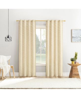 Lenora Space Dyed Textured Semi-Sheer Back Tab Curtain Panel