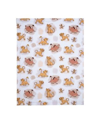 Disney Baby Lion King Safari Soft White Fleece Baby Blanket