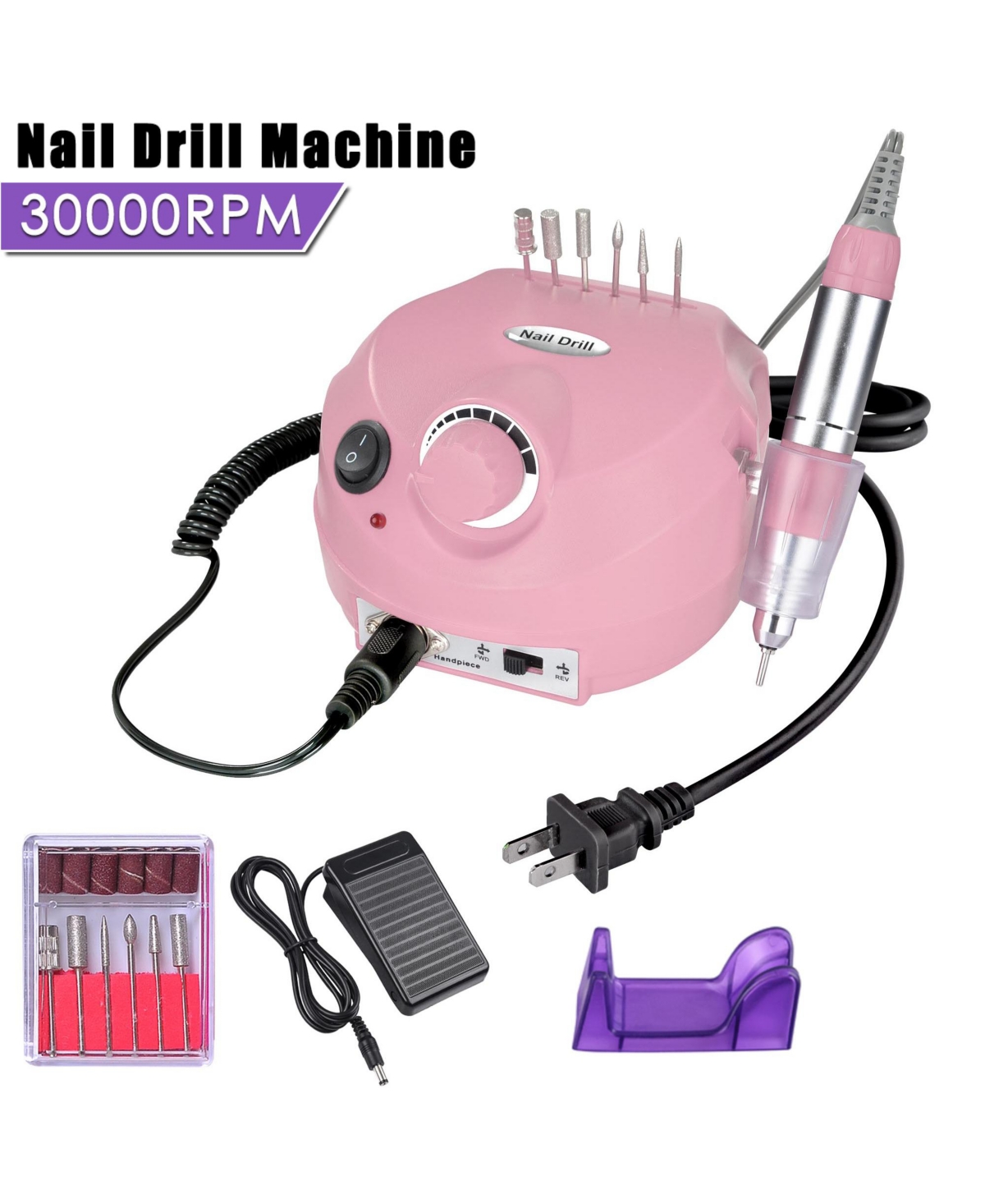 Byootique Nail Table Workstation with Electric Nail Drill File Machine Manicure