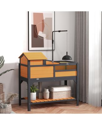 Tortoise Habitat with Adjustable Lamp Holder, Storage Shelf,