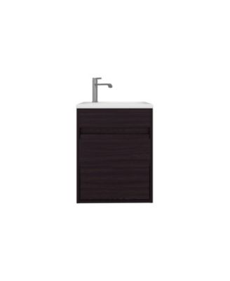 Chisana Bathroom Vanity, 1 Door, Black Wengue