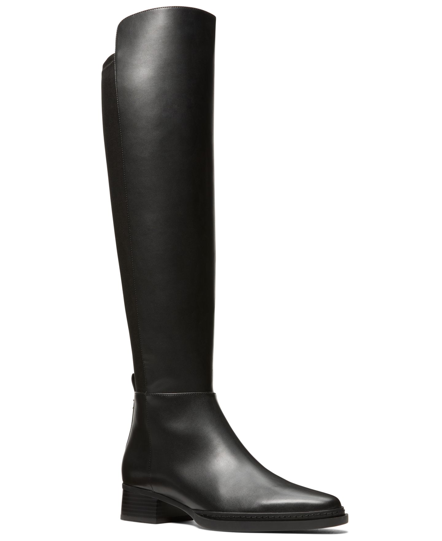 Женские ботинки Michael Kors Lex Block Heel Wide Calf, цвет: Чёрный — фото 1