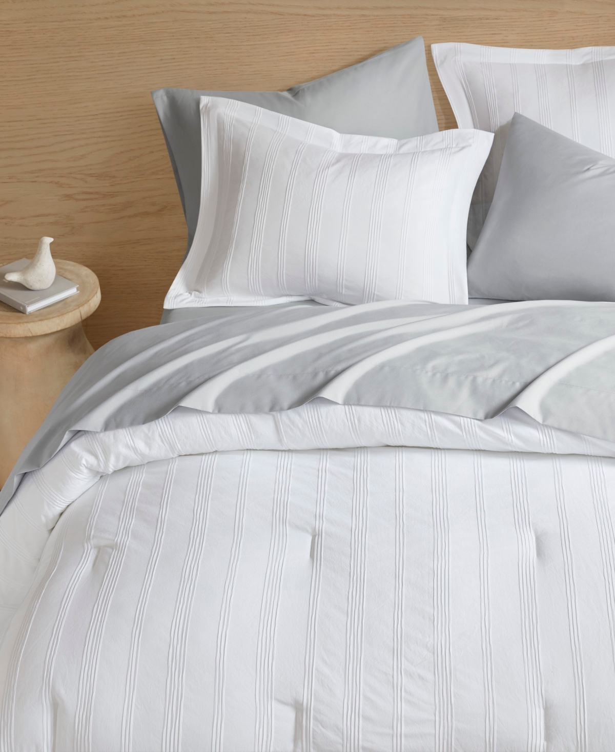 510 Design Logan Woven Striped 7-pc. Comforter Set, Full In White