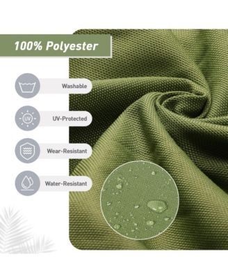 Patio High Back Chair Cushion Olefin Fabric Slipcover Sponge Foam 46 x 21 x 4 Inch, Set of 4 (Only Cushions)