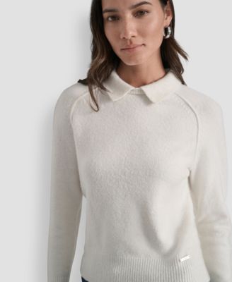 Petite Pullover Polo Sweater