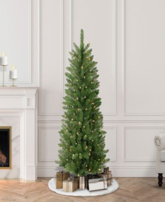 Puleo Pre-Lit Carson Pine Artificial Christmas Tree with 100 Lights, 5'