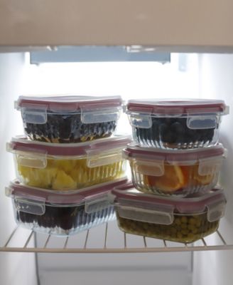 16-Pc. Fluted Glass Storage Set