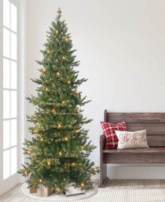 Puleo 7.5FT Pre-Lit Slim Royal Majestic Douglas Fir Downswept Tree