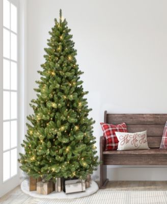 Puleo 7.5FT Pre-Lit Vermont Spruce Artificial Christmas Tree