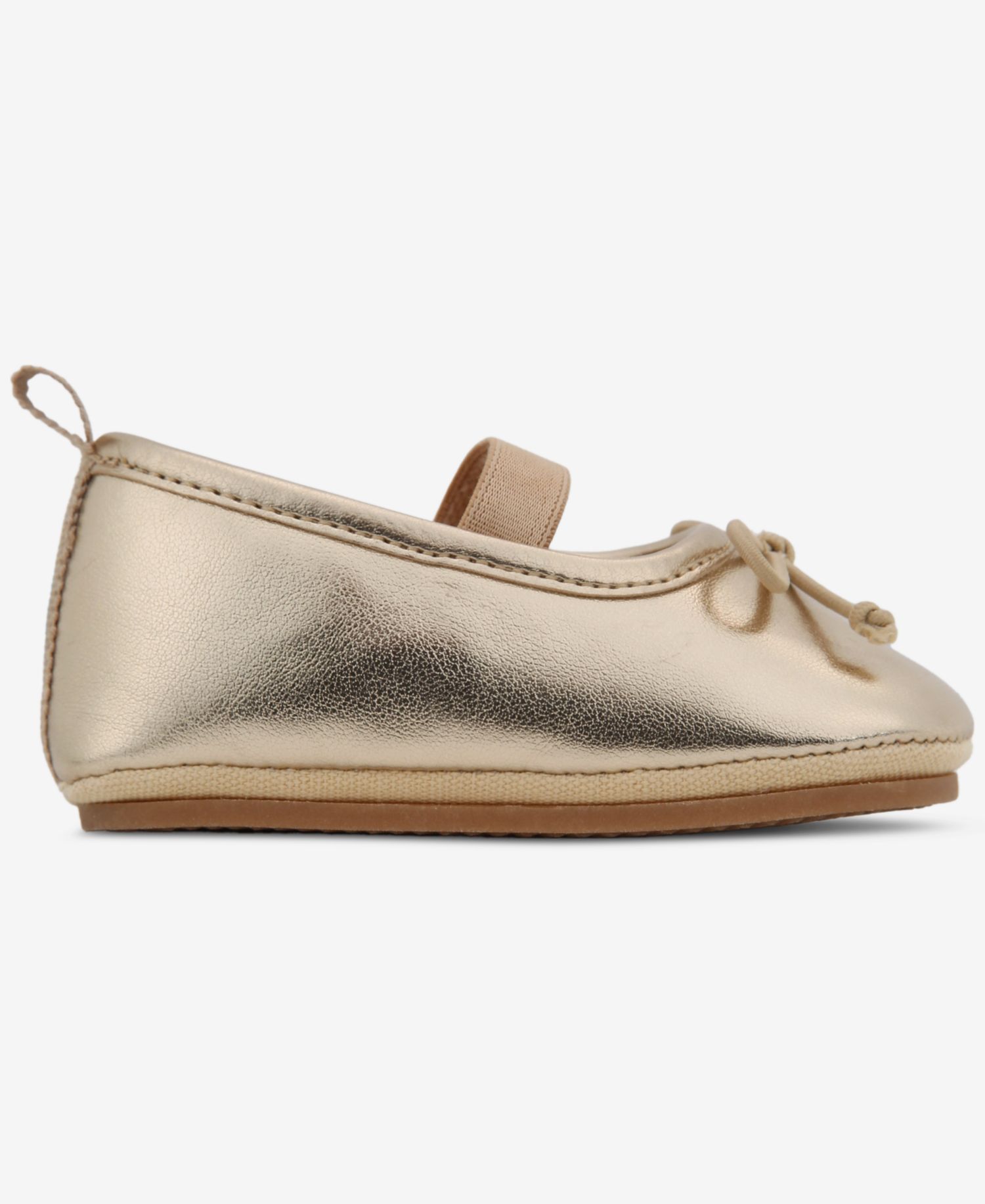 Baby Girls Hard Sole Metallic Ballet Flats