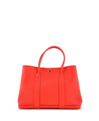 Pre-Owned Hermes 36 Garden Party Tote Leather with Printed Interior