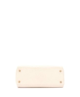 Pre-Owned Hermes Kelly 28 Handbag Light Clemence with Gold Hardware