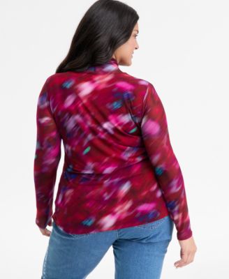 Plus Size Mock-Turtleneck Top, Macys' Exclusive