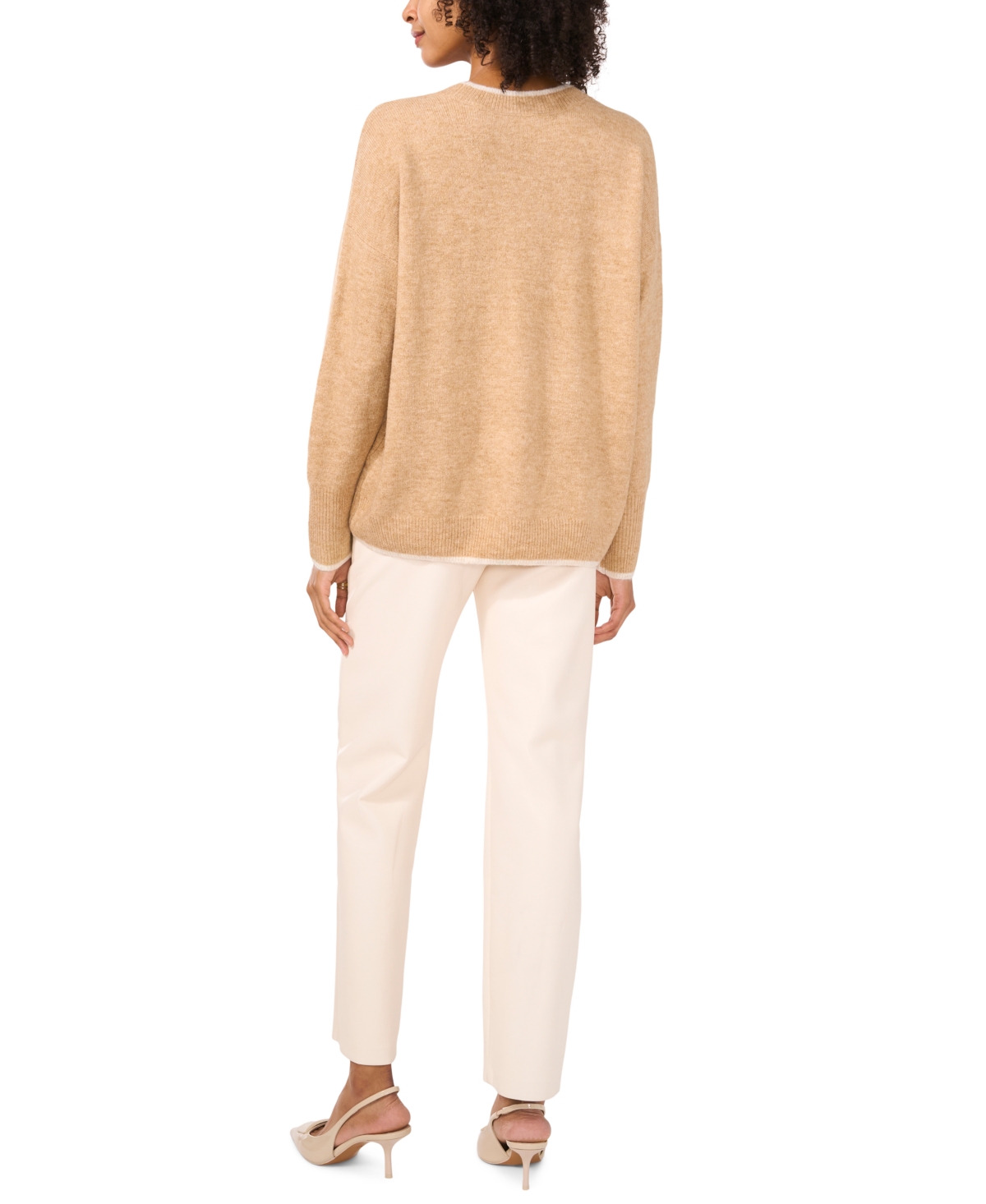 Vince Camuto Women's Tipped Crewneck Sweater