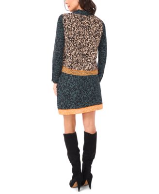 Women's Cropped Collar Button Down Top