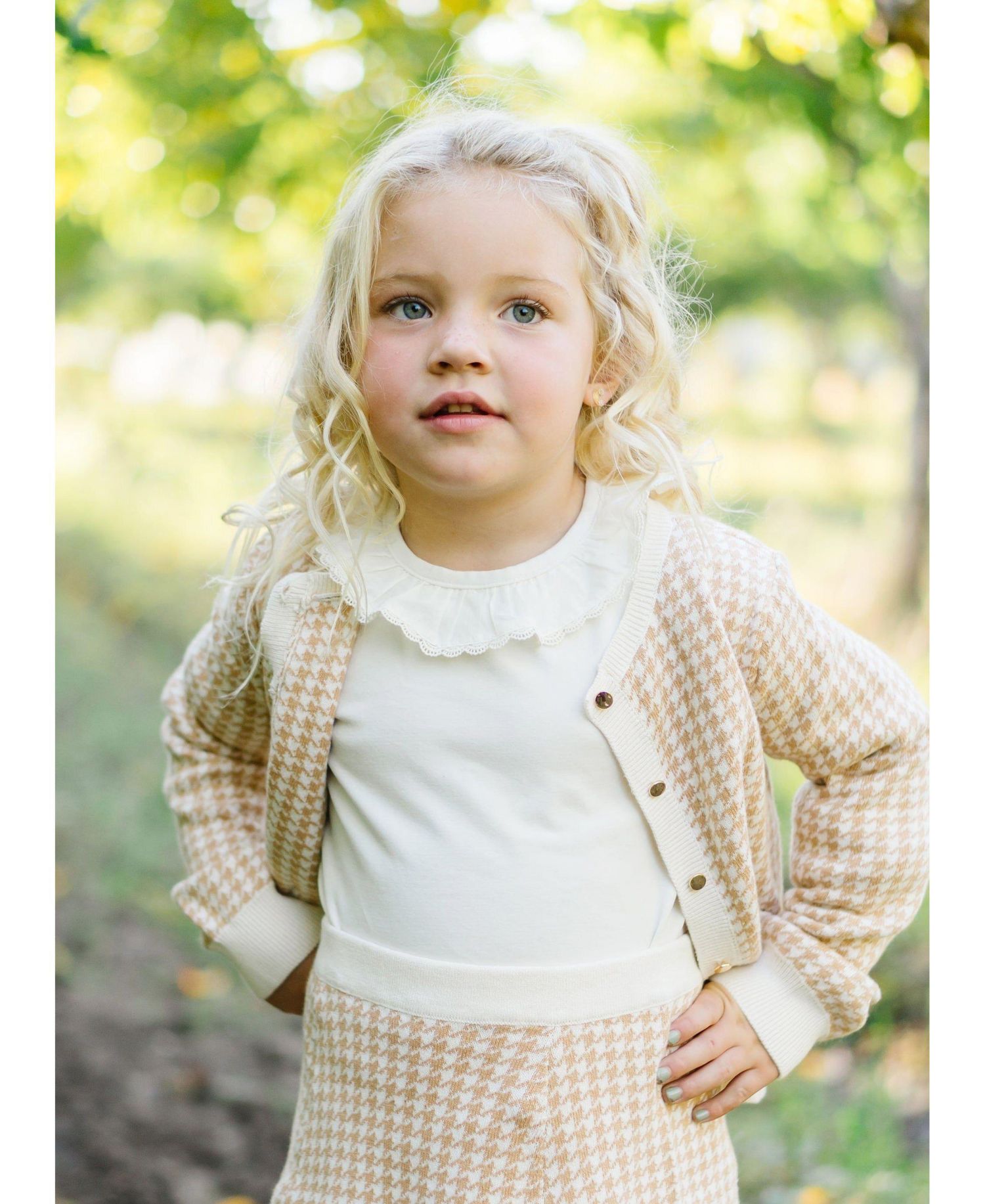 Baby Girls Hope and Henry Long Sleeve Ruffle Neck Knit Top