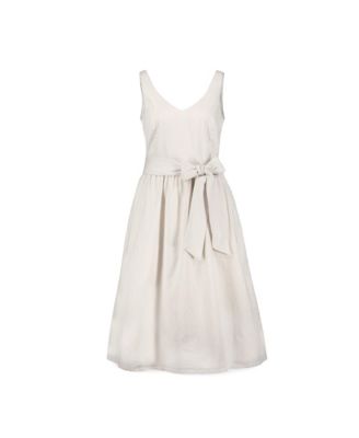 Women's A-Line Dress with Sash