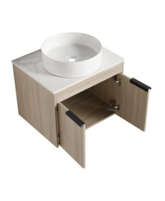 Streamdale 24" Modern Design Float Bathroom Vanity With Ceramic Basin Set