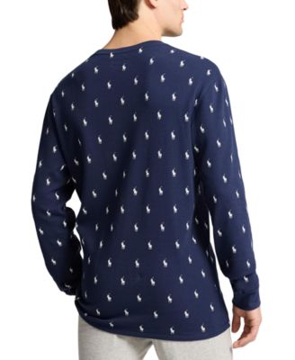 Men's Thermal Printed Long Sleeve Pajama Shirt