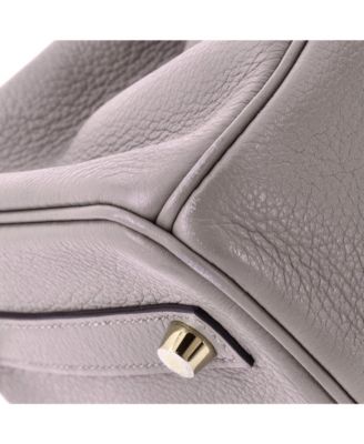 Birkin 30 Handbag Grey Novillo with Gold Hardware