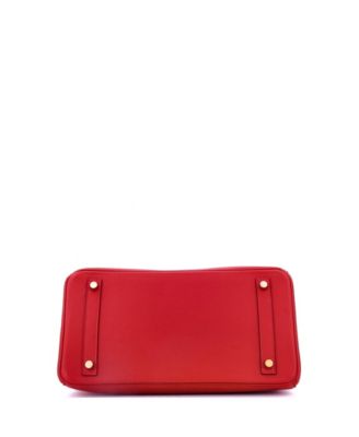 Birkin 30 Handbag Red Epsom with Gold Hardware