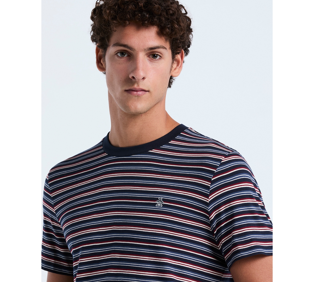 Original Penguin Men's Short Sleeve Striped T-shirt In Blue