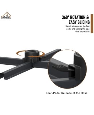 11 FT Square Double Top Patio Umbrella